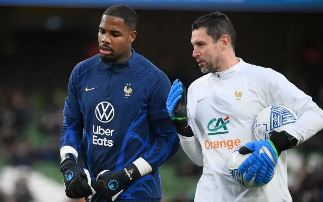 France's goalkeeper Mike Maignan