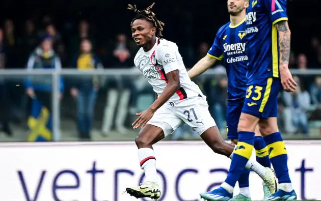 AC Milan's Nigerian midfielder Samuel Chukwueze