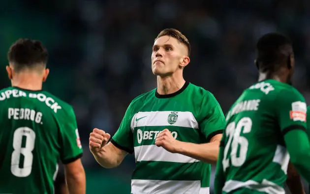 Sporting Lisbon's Swedish forward #09 Viktor Gyokeres