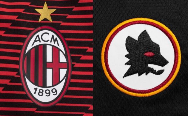 ac milan roma logos