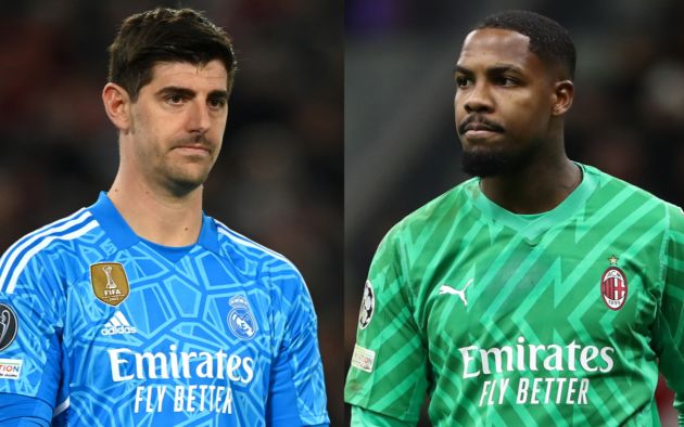 courtois real madrid maignan milan