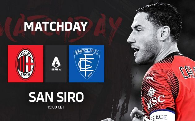 Official: AC Milan vs. Empoli starting XIs - six changes from Slavia