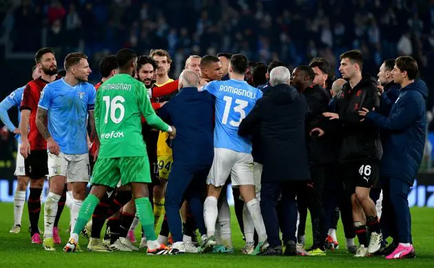 Lazio-Milan big brawl