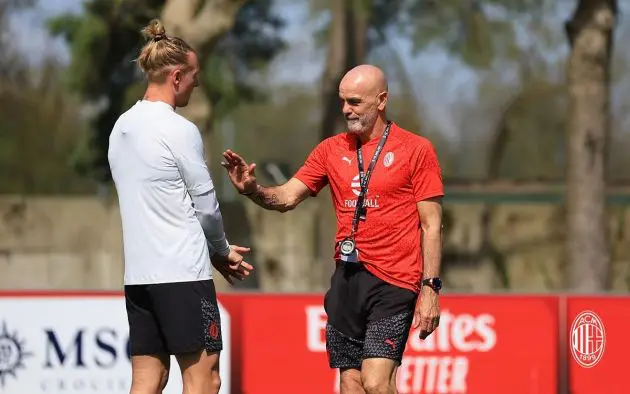 Pioli and Kjaer Milanello