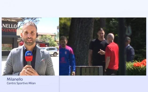 Sky: Ibrahimovic follows training at Milanello – discussions with Pioli and Moncada
