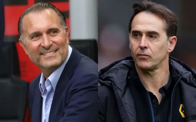 Gerry Cardinale (C) of AC Milan lopetegui