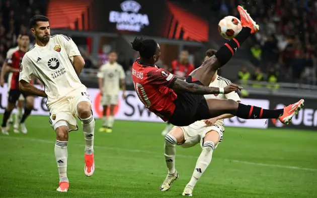 AC Milan's Portuguese forward #10 Rafael Leao