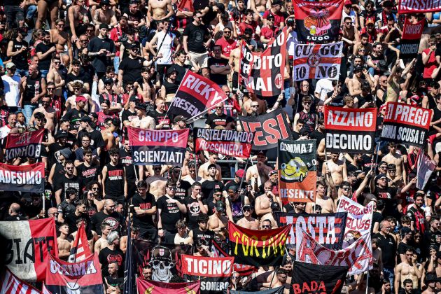 AC Milan's supporters cheer