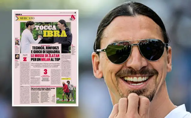 AC Milan's Swedish senior advisor Zlatan Ibrahimovic