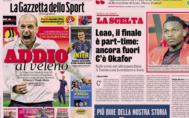 Gazzetta headlines May 17