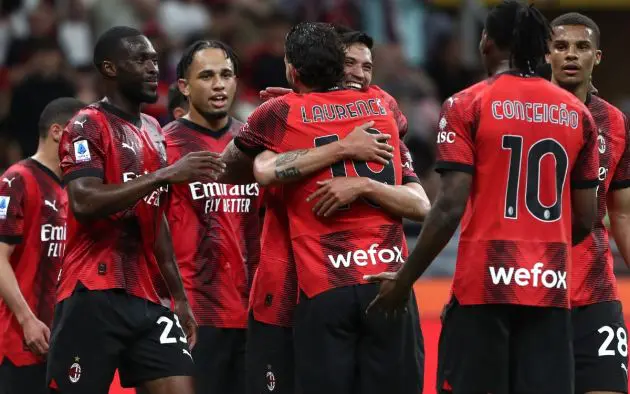 Milan squad celebrate