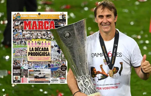 Sevilla's Spanish coach Julen Lopetegui
