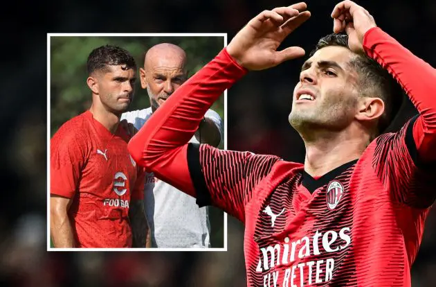 AC Milan's American forward #11 Christian Pulisic