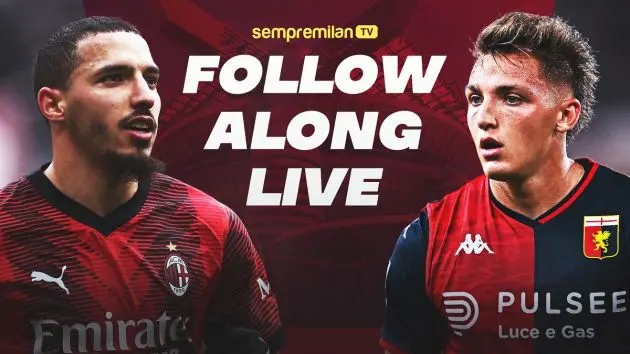 Follow along Milan-Genoa