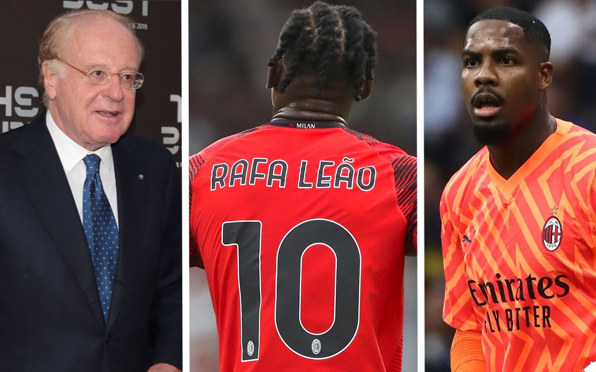The back of Rafael Leao of AC Milan