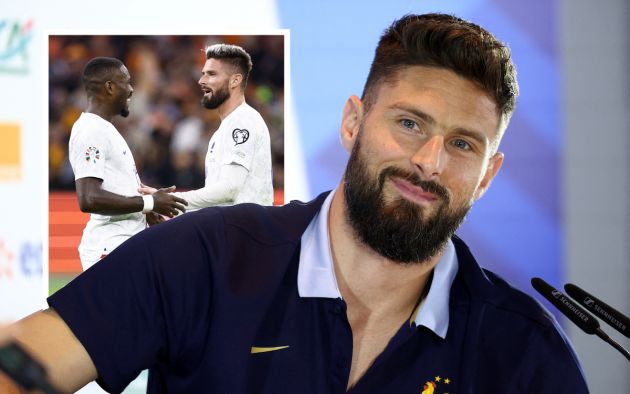 France's forward #09 Olivier Giroud