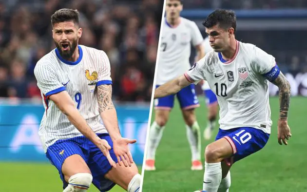 Giroud and Pulisic international