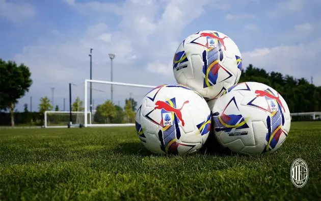 Serie A balls, Serie A Logo at Milanello