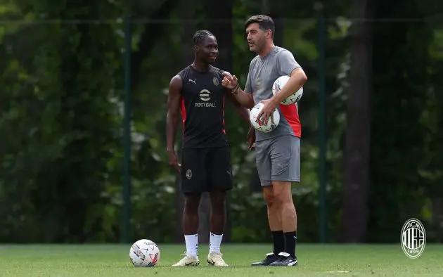 Chaka Traore and Fonseca Milanello