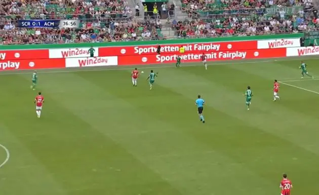 Fonseca ball vs Rapid Wien