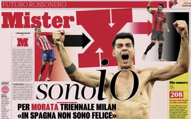 gazzetta mister x morata