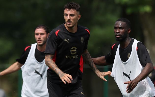 Marco Nasti and Fikayo Tomori of AC Milan