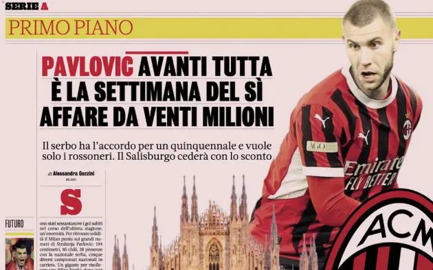 pavlovic la gazzetta 22 july