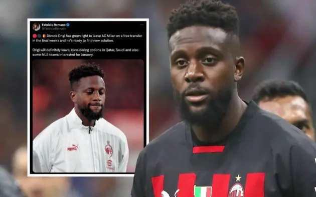 Divock Origi of AC Milan