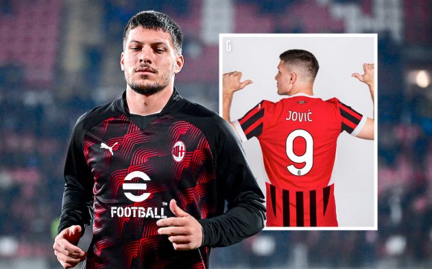 AC Milan's Serbian forward #15 Luka Jovic