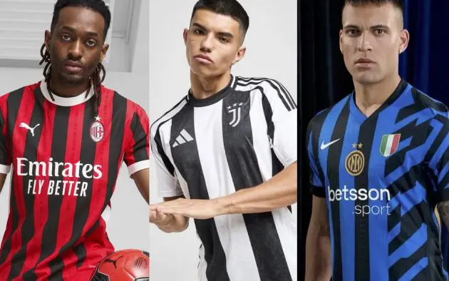 milan juventus inter shirts