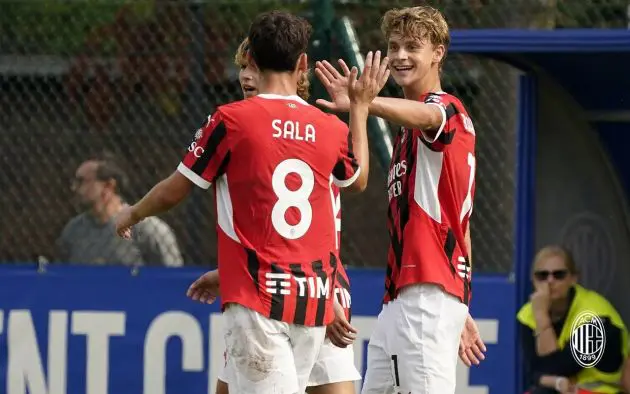 Maximilian Ibrahimovic and Emanuele Sala Milan Primavera