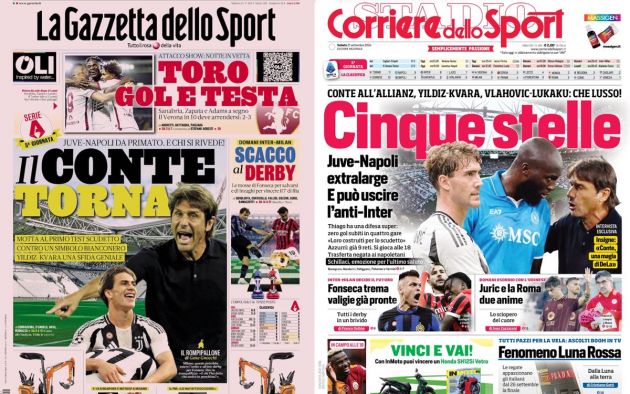 front pages italy 21 september