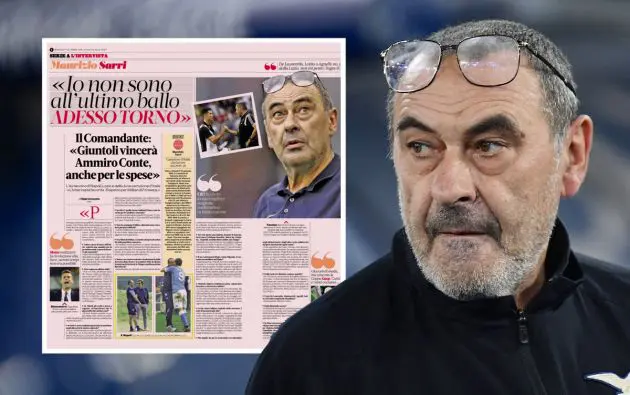 Lazio's Italian headcoach Maurizio Sarri