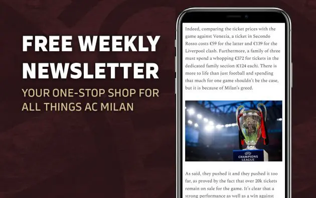 AC Milan newsletter free 1