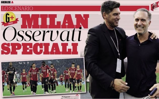 gazzetta milan special observation