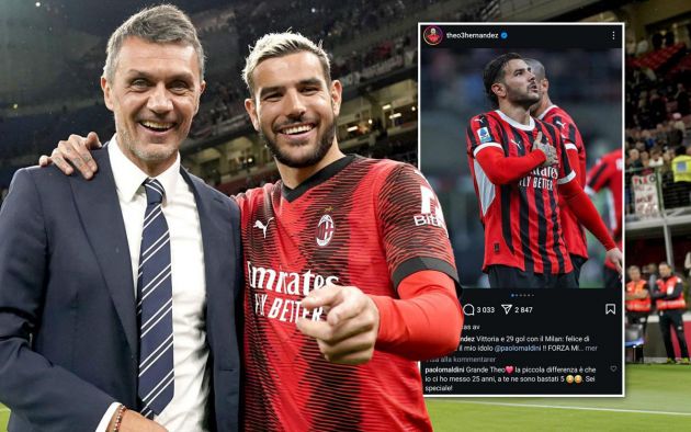 Maldini and Theo socials record