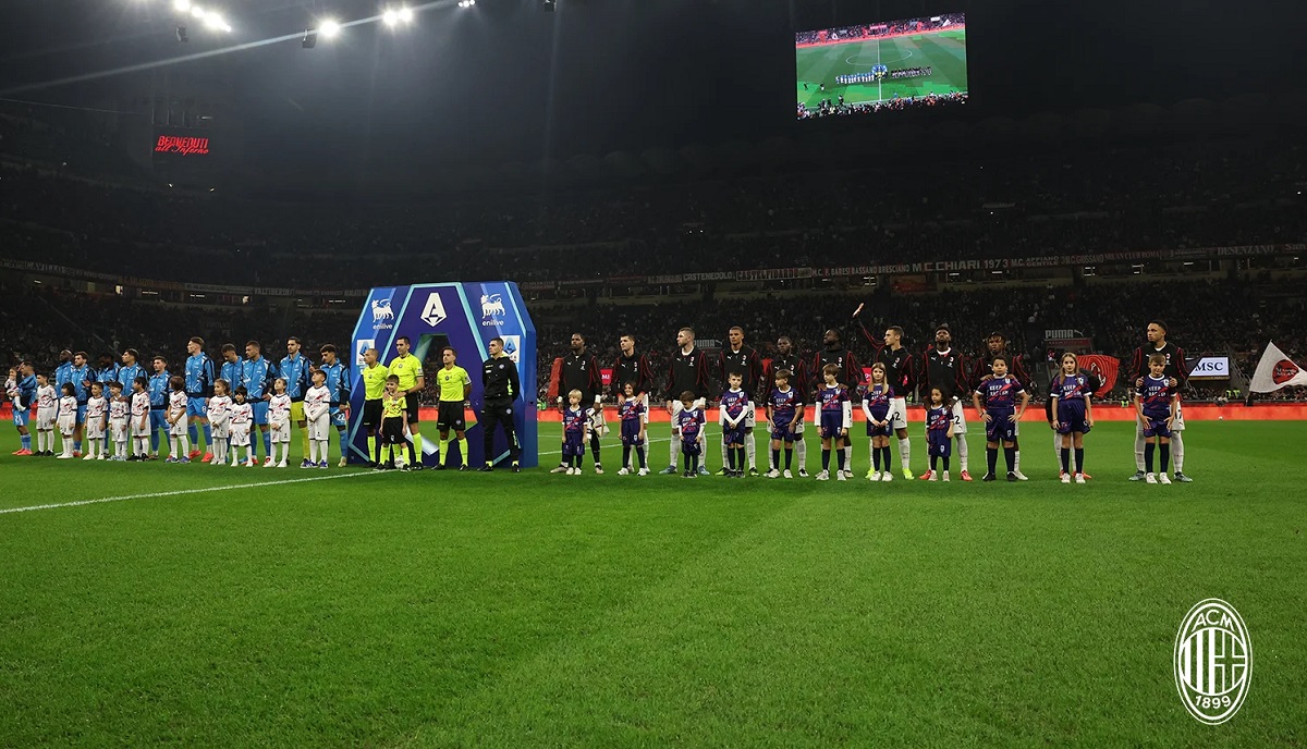 Milan players v Napoli