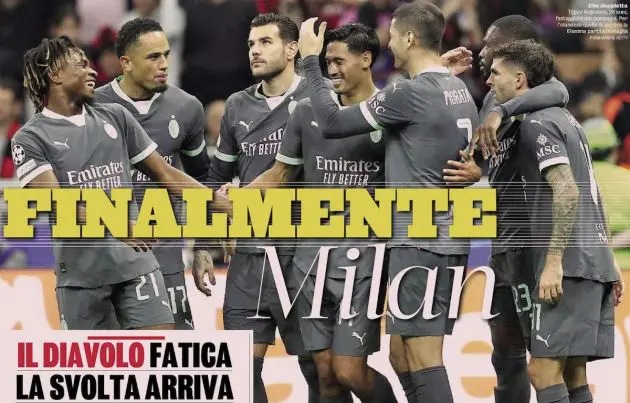 gazzetta dello sport finally milan