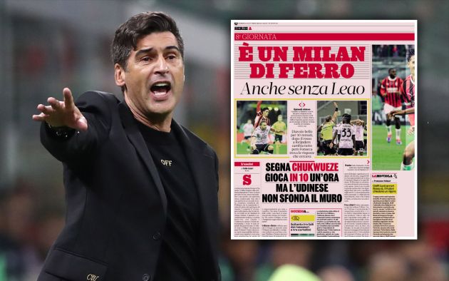 Gazzetta Milan-Udinese Fonseca featured