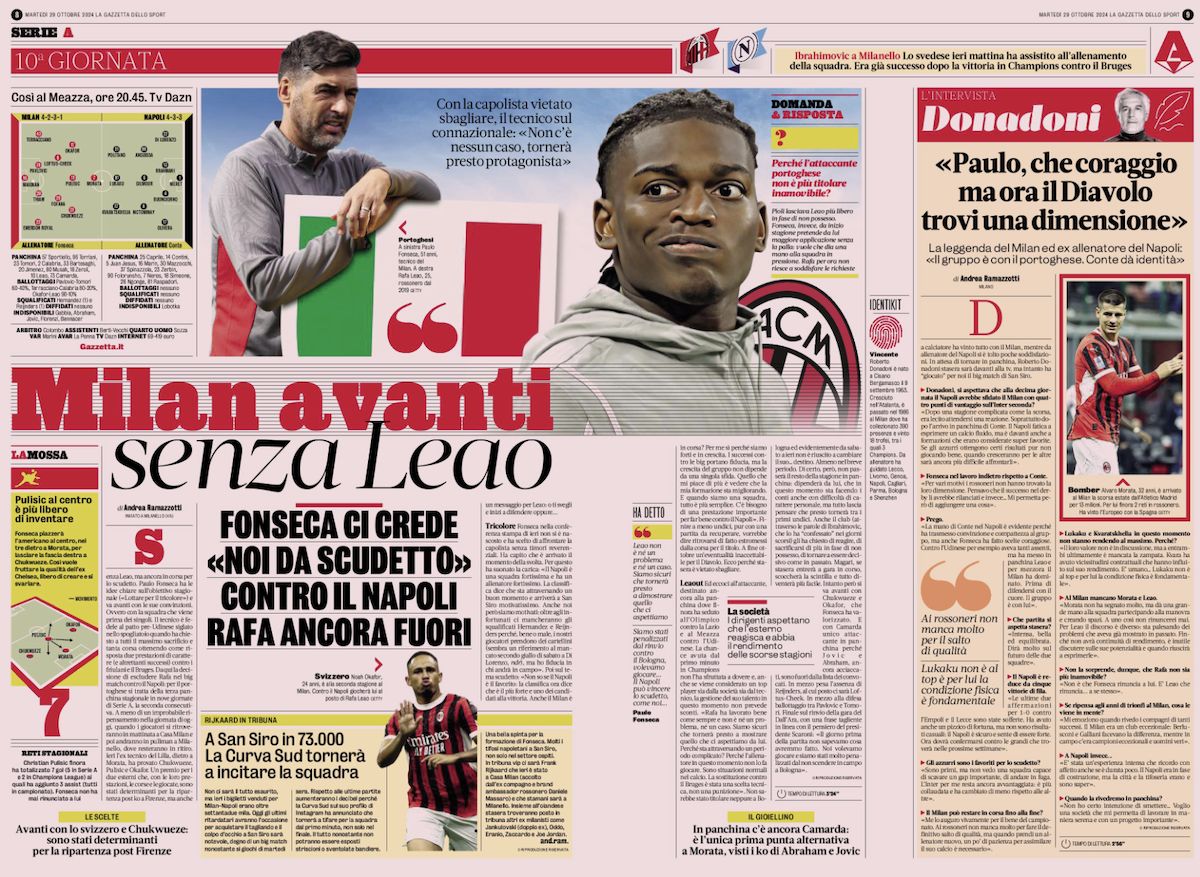 Gazzetta dello Sport October 29th