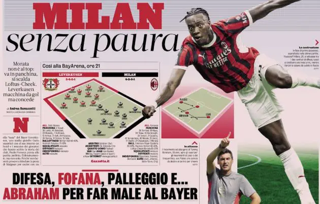 gazzetta milan without fear bayer