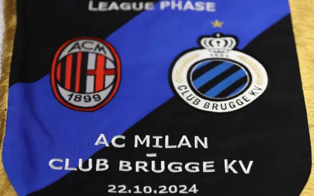 AC Milan and Club Brugge pennant