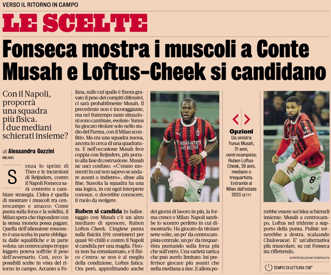 Musah and RLC together comeback gazzetta