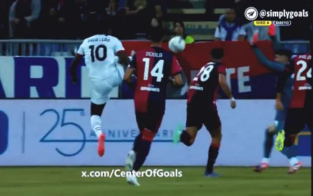 Leao goal Cagliari Milan