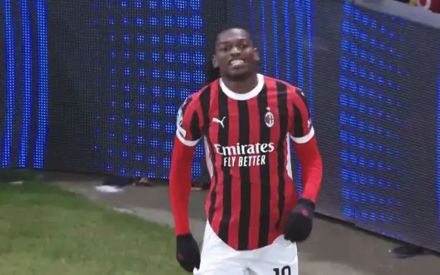 Leao smiles AC Milan vs. Slovan Bratislava