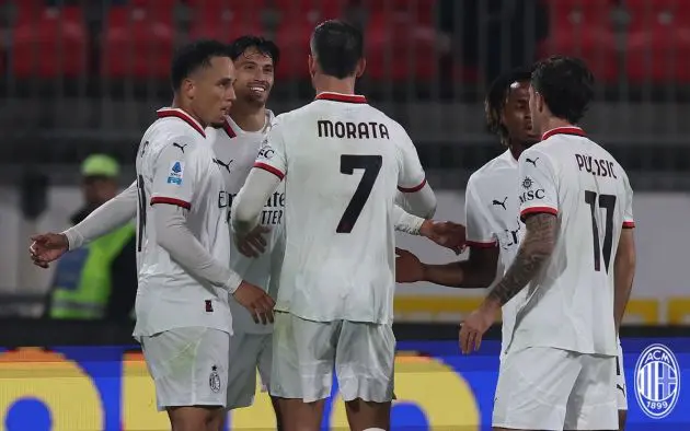 Milan players vs. Monza