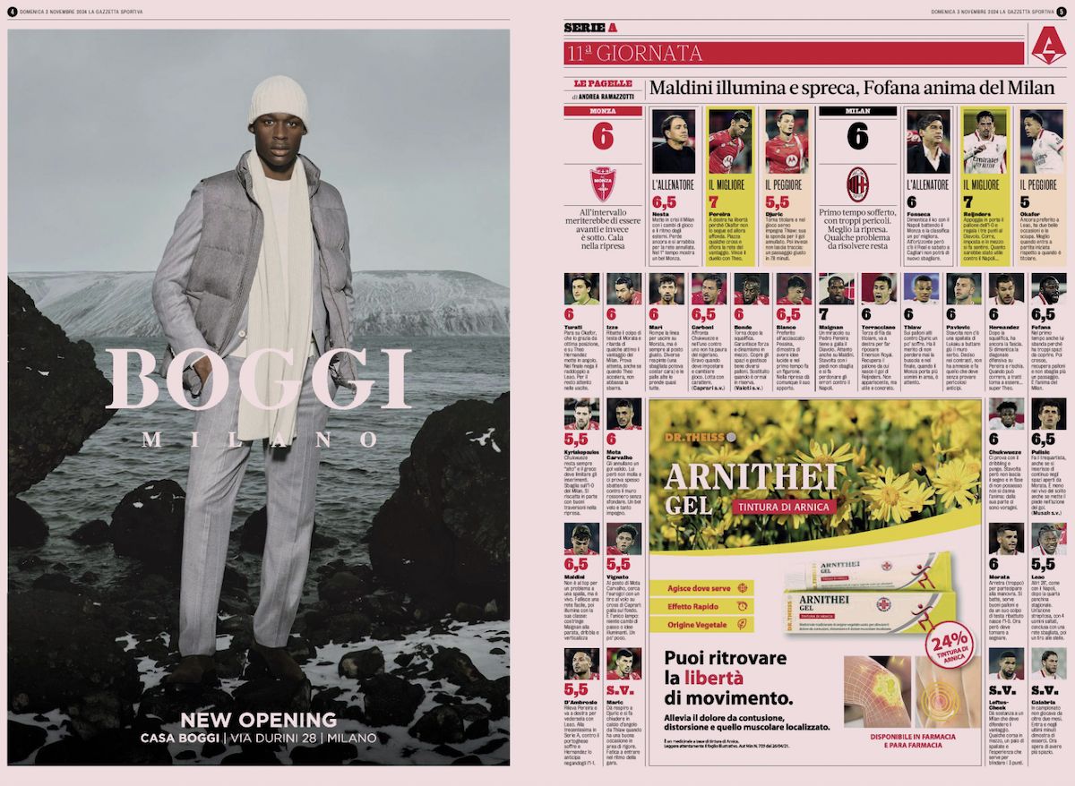 gazzetta dello sport ratings monza