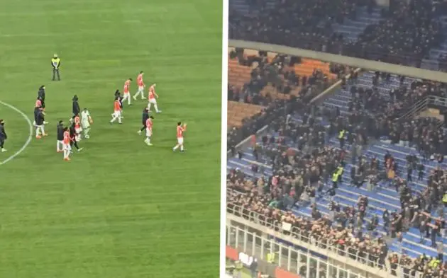 milan players booed