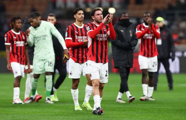 Milan players after Juve clash