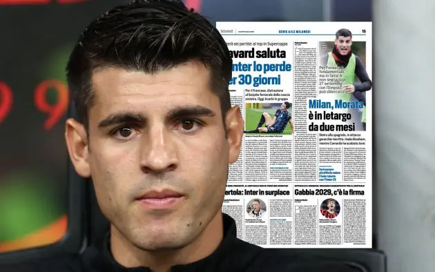 Alvaro Morata of AC Milan